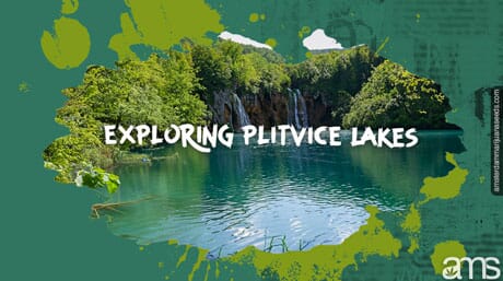 view of the Plitvice lakes in Croatia