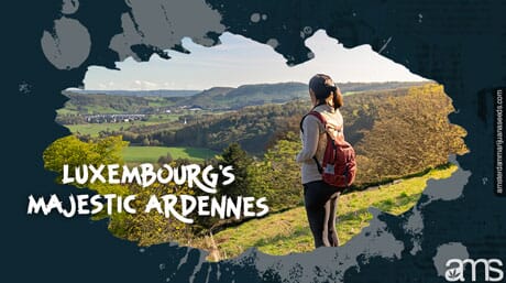 woman hiking in the Luxembourg's Ardennes
