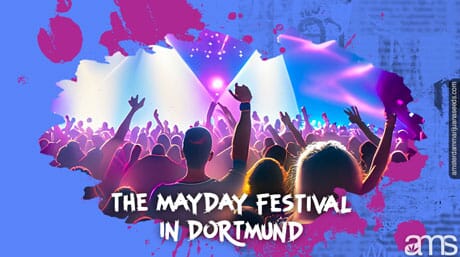 crowd dancing at the MayDay festival in Dortmund Germany