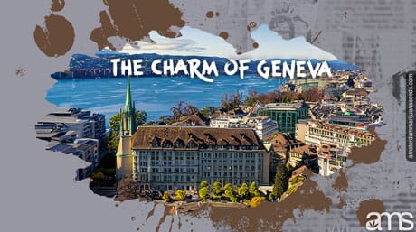 view of the city of Geneva in Switzerland