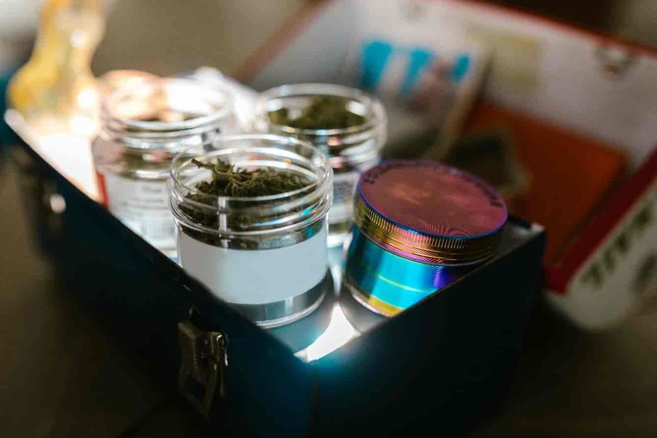 Jars with old weed