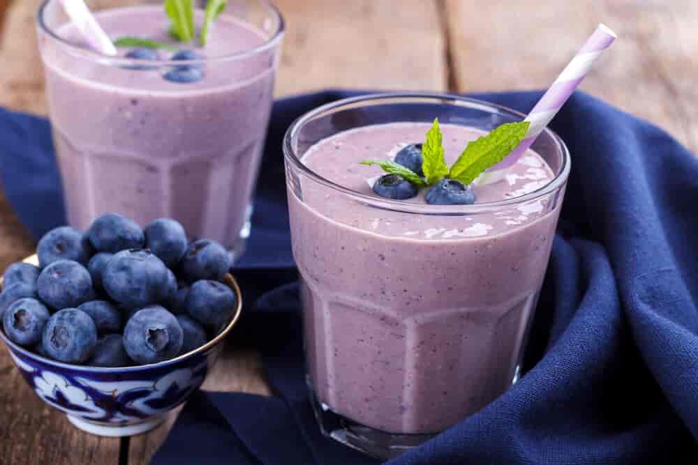 Cannabis blueberry smoothie