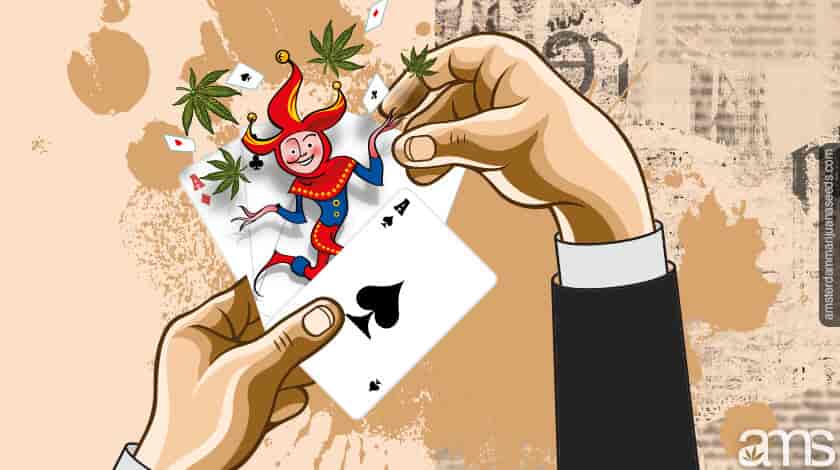 drawing of a hand of cards