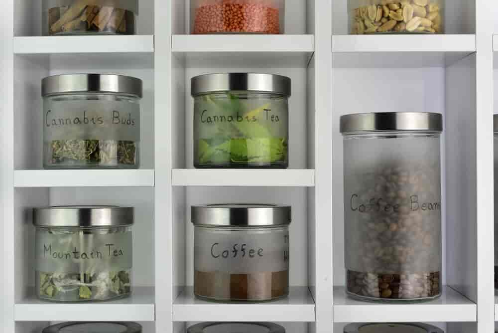 cannabis tea in a jar