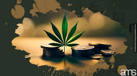 Marijuana Leaf and Coins