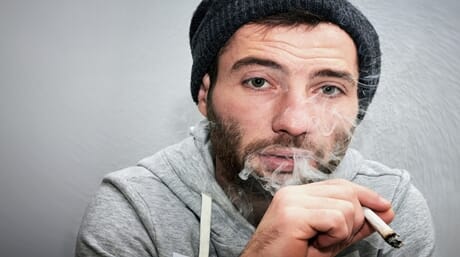 Guy Smoking Joint