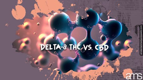 molecules of delta-8  and CBD
