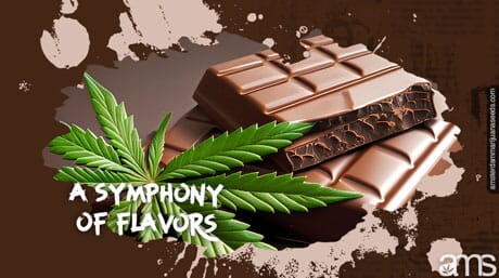 Swiss chocolate and a cannabis leaf