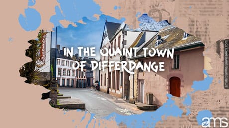 Differdange with its narrow cobbled streets historic buildings