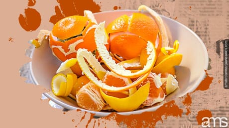 citrus fruits peels in a bowl