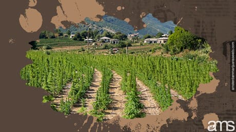 small country village in the Albanian hills